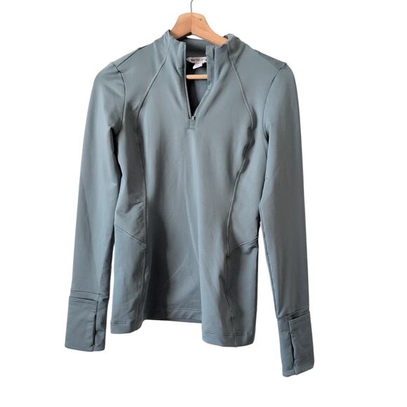 Athleta Whistler Half Zip Long Sleeve XXS - Blue Mint Athletic Running Workout - Picture 2 of 10